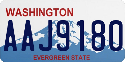 WA license plate AAJ9180