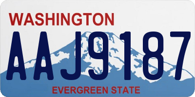 WA license plate AAJ9187