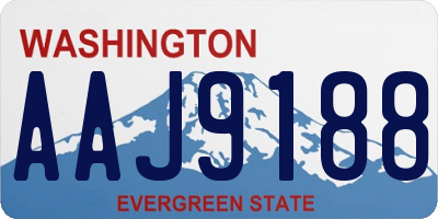 WA license plate AAJ9188