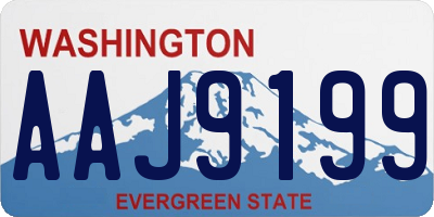 WA license plate AAJ9199