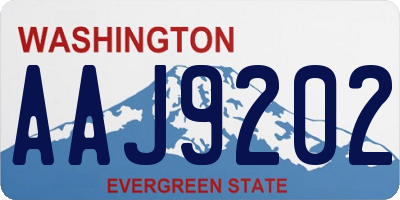 WA license plate AAJ9202