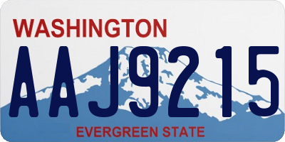 WA license plate AAJ9215