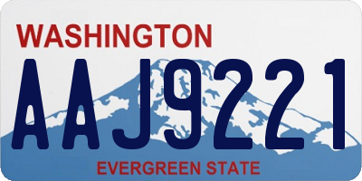 WA license plate AAJ9221