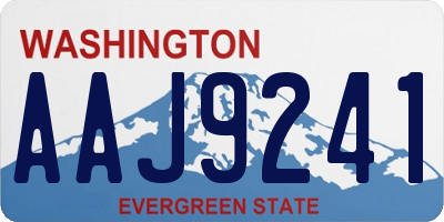 WA license plate AAJ9241