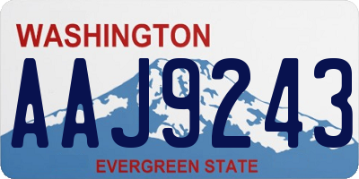 WA license plate AAJ9243