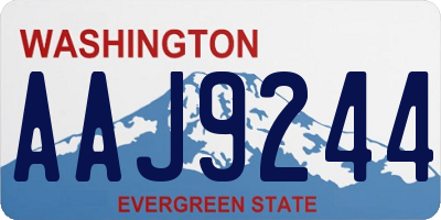 WA license plate AAJ9244
