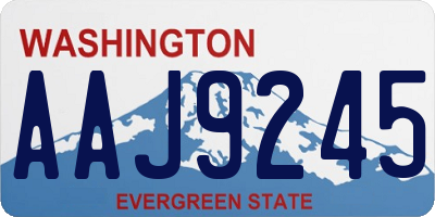 WA license plate AAJ9245