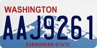 WA license plate AAJ9261