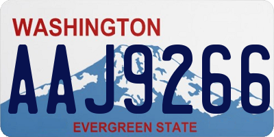 WA license plate AAJ9266