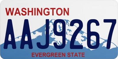 WA license plate AAJ9267