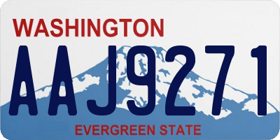 WA license plate AAJ9271