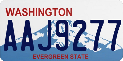 WA license plate AAJ9277