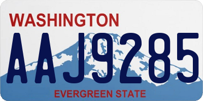 WA license plate AAJ9285