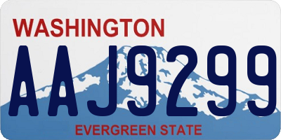 WA license plate AAJ9299
