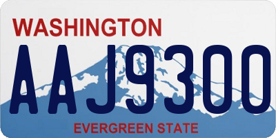 WA license plate AAJ9300