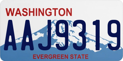 WA license plate AAJ9319