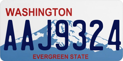 WA license plate AAJ9324