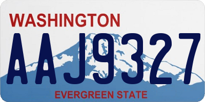 WA license plate AAJ9327
