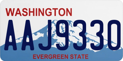 WA license plate AAJ9330