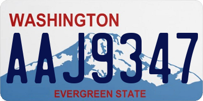 WA license plate AAJ9347