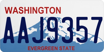WA license plate AAJ9357