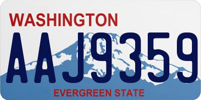 WA license plate AAJ9359