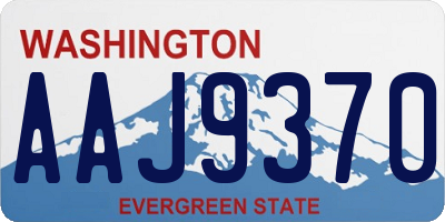 WA license plate AAJ9370