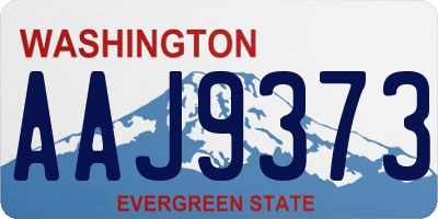 WA license plate AAJ9373