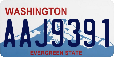 WA license plate AAJ9391