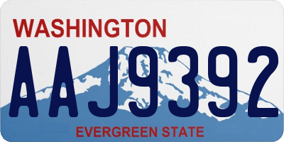 WA license plate AAJ9392