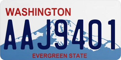 WA license plate AAJ9401