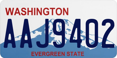 WA license plate AAJ9402