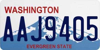 WA license plate AAJ9405