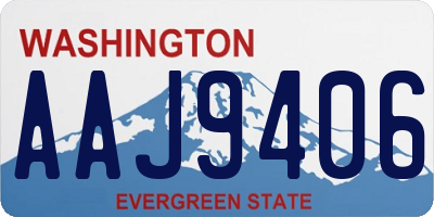 WA license plate AAJ9406