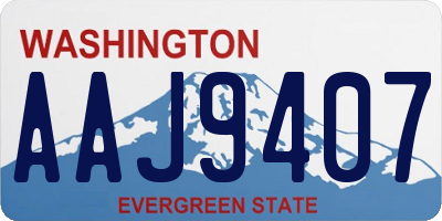 WA license plate AAJ9407