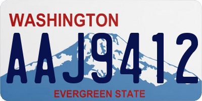 WA license plate AAJ9412
