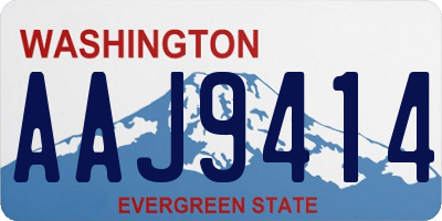 WA license plate AAJ9414