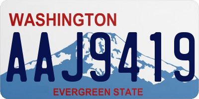 WA license plate AAJ9419