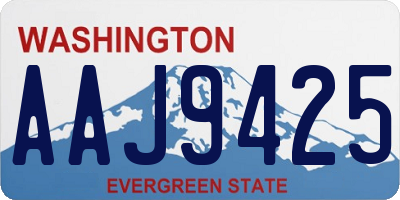 WA license plate AAJ9425