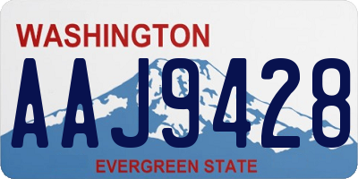 WA license plate AAJ9428