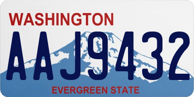 WA license plate AAJ9432