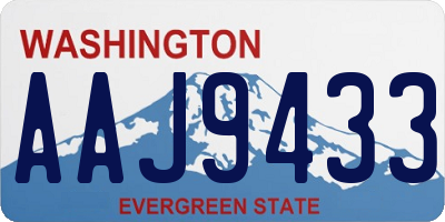 WA license plate AAJ9433