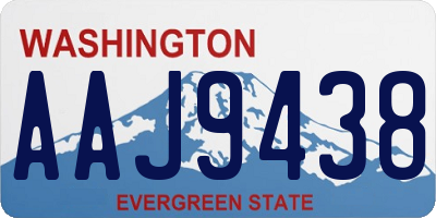WA license plate AAJ9438