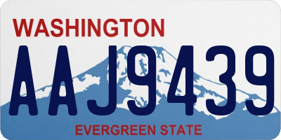 WA license plate AAJ9439