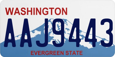 WA license plate AAJ9443
