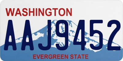 WA license plate AAJ9452