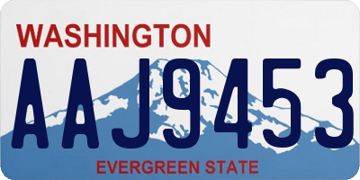 WA license plate AAJ9453