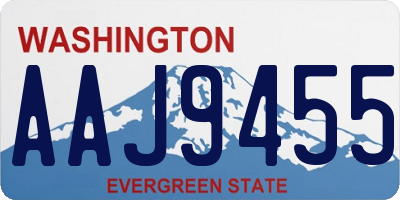 WA license plate AAJ9455