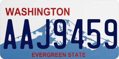 WA license plate AAJ9459