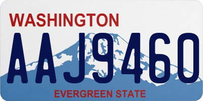 WA license plate AAJ9460